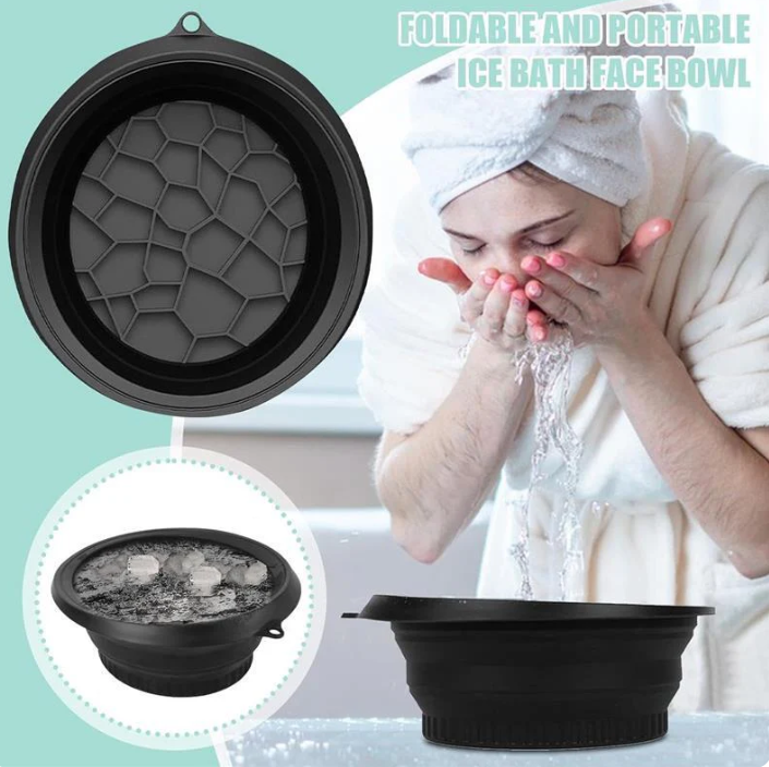 Ergonomic Silicone Facial Ice Bath Bowl