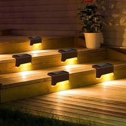 Solar Deck Lights Outdoor (4-Pack) – Waterproof LED Step Lights for Stairs, Garden, Fence | Auto On/Off | Mart and More
