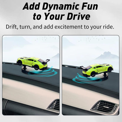 Mart and More™ Mini Drift Car Dashboard Ornament – Rotating Alloy Car Interior Decoration ( Pack of 1)