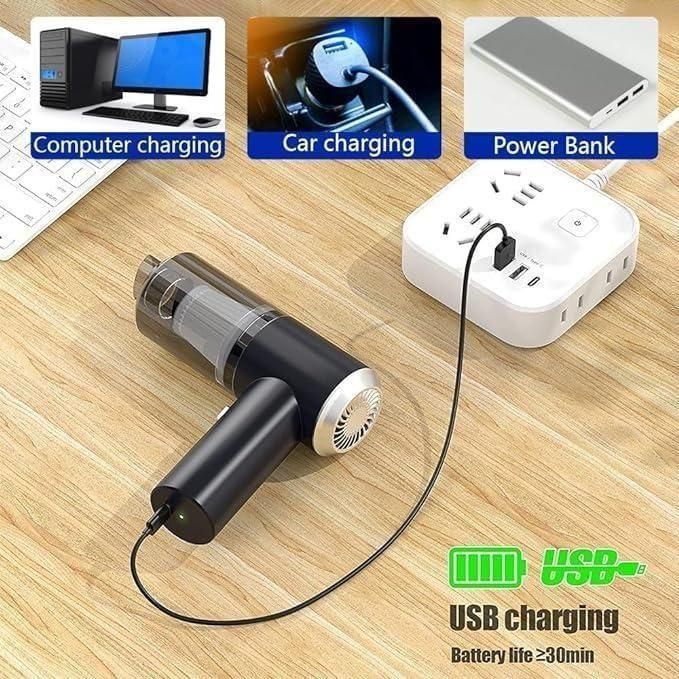Cordless 3-in-1 Car Vacuum Cleaner | Wet & Dry Portable Cleaner with Attachments