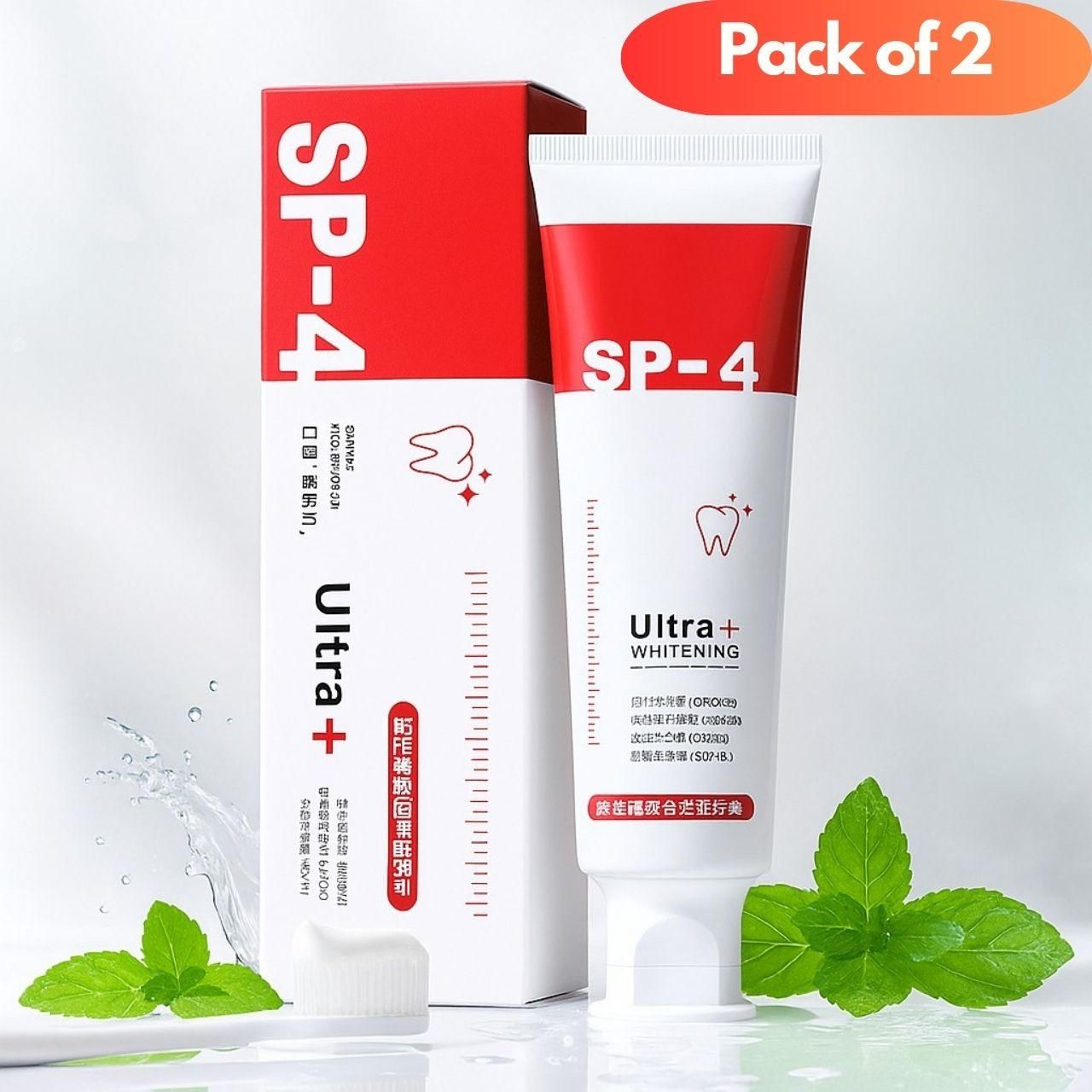SP-4 Brightening & Stain Removing Probiotic Whitening Toothpaste (Pack of 2)