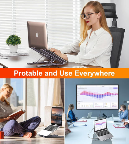 Foldable Adjustable Height Laptop Stand and Tablet Stand. for All Laptops and Tablets
