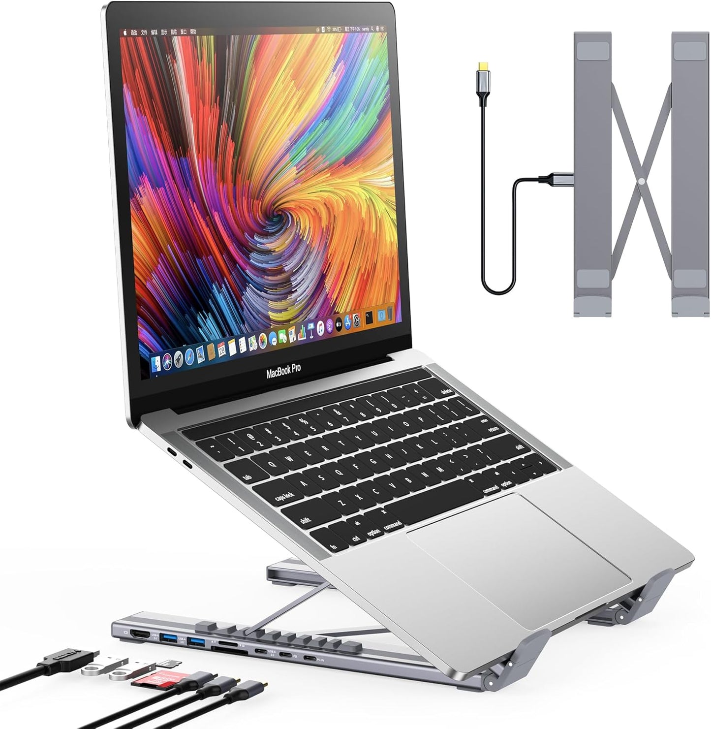 Foldable Adjustable Height Laptop Stand and Tablet Stand. for All Laptops and Tablets
