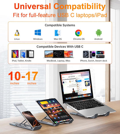 Foldable Adjustable Height Laptop Stand and Tablet Stand. for All Laptops and Tablets