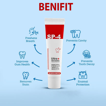 SP-4 Brightening & Stain Removing Probiotic Whitening Toothpaste (Pack of 2)
