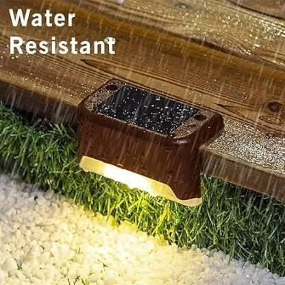 Solar Deck Lights Outdoor (4-Pack) – Waterproof LED Step Lights for Stairs, Garden, Fence | Auto On/Off | Mart and More