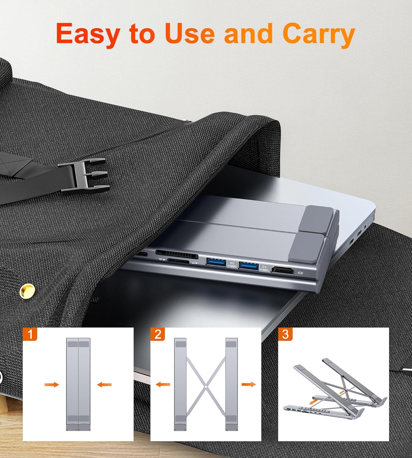 Foldable Adjustable Height Laptop Stand and Tablet Stand. for All Laptops and Tablets